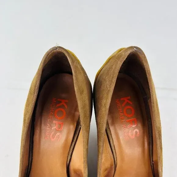 Michael Kors Women's Brown Suede Wedge Heels US 9 M Slip-on Shoes - Picture 12 of 15